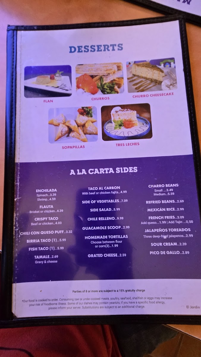 El Jardin Restaurant Menu-3